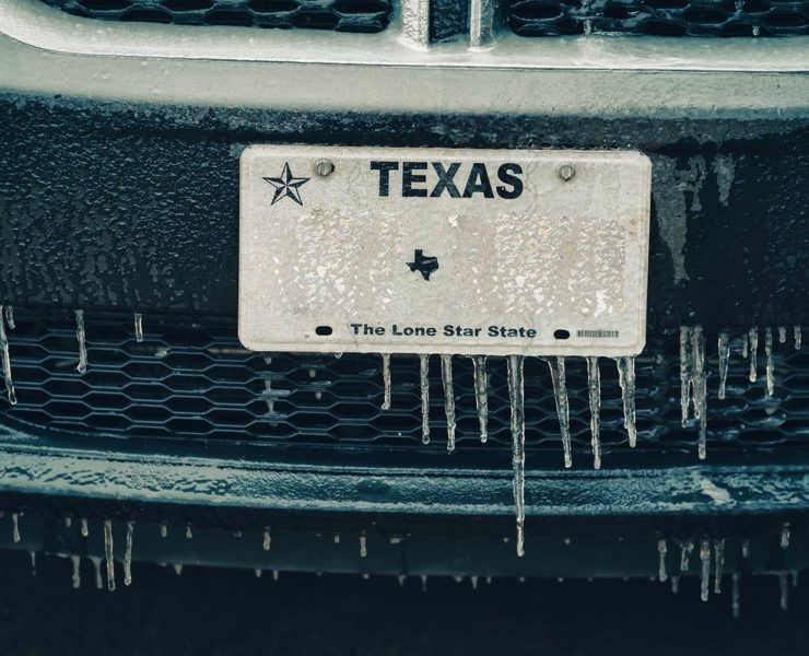 Zware winterstorm in de staat Texas