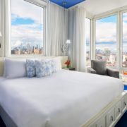 Een kamer in het #wow hotel NoMo SoHo in New York City.
