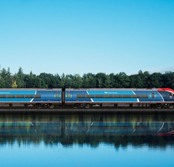 De nieuwe Amtrak Airo treinen vervangen het verouderd materieel