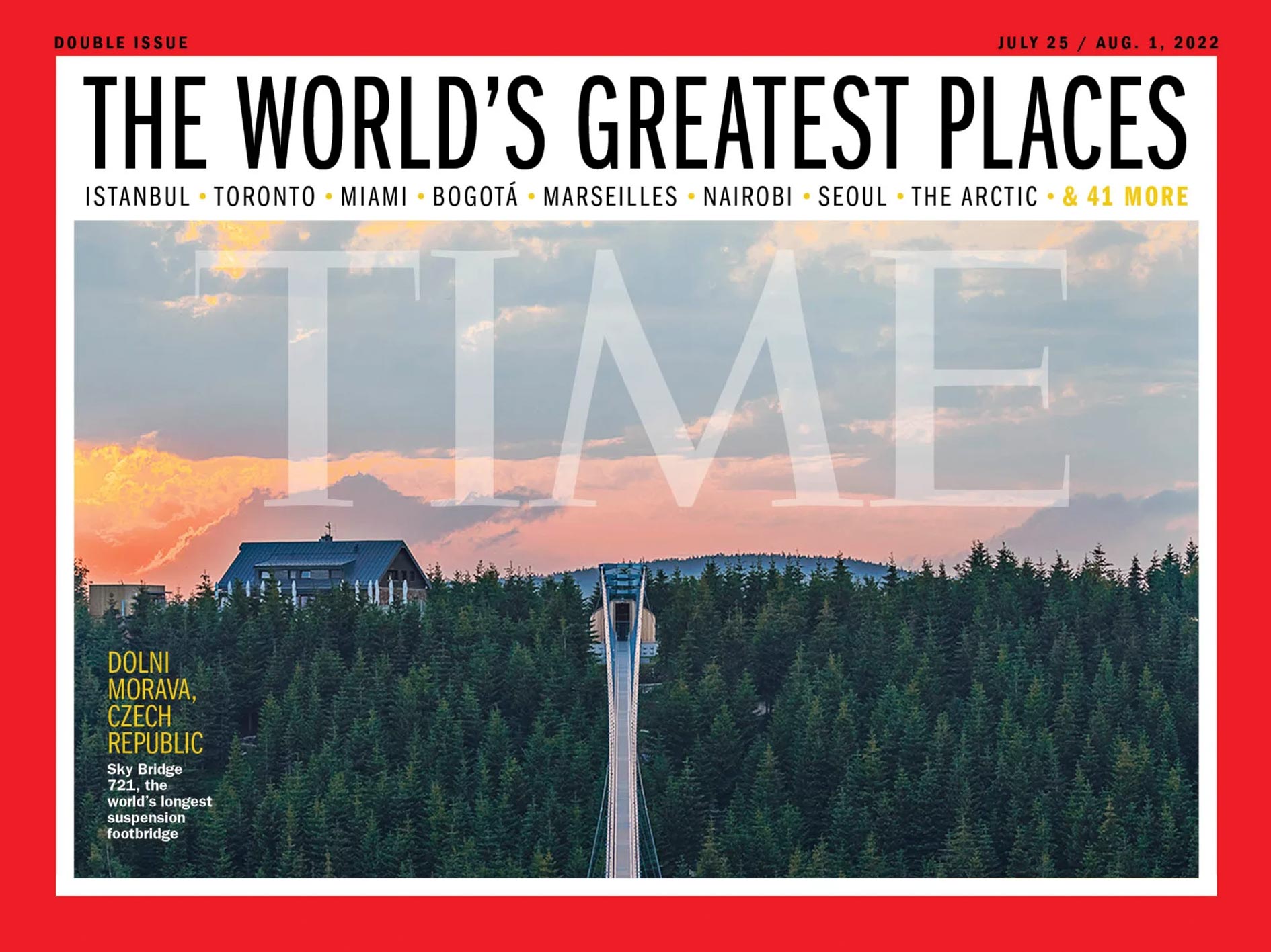 The world's Greatest Places 2022 cover van Time Magazine