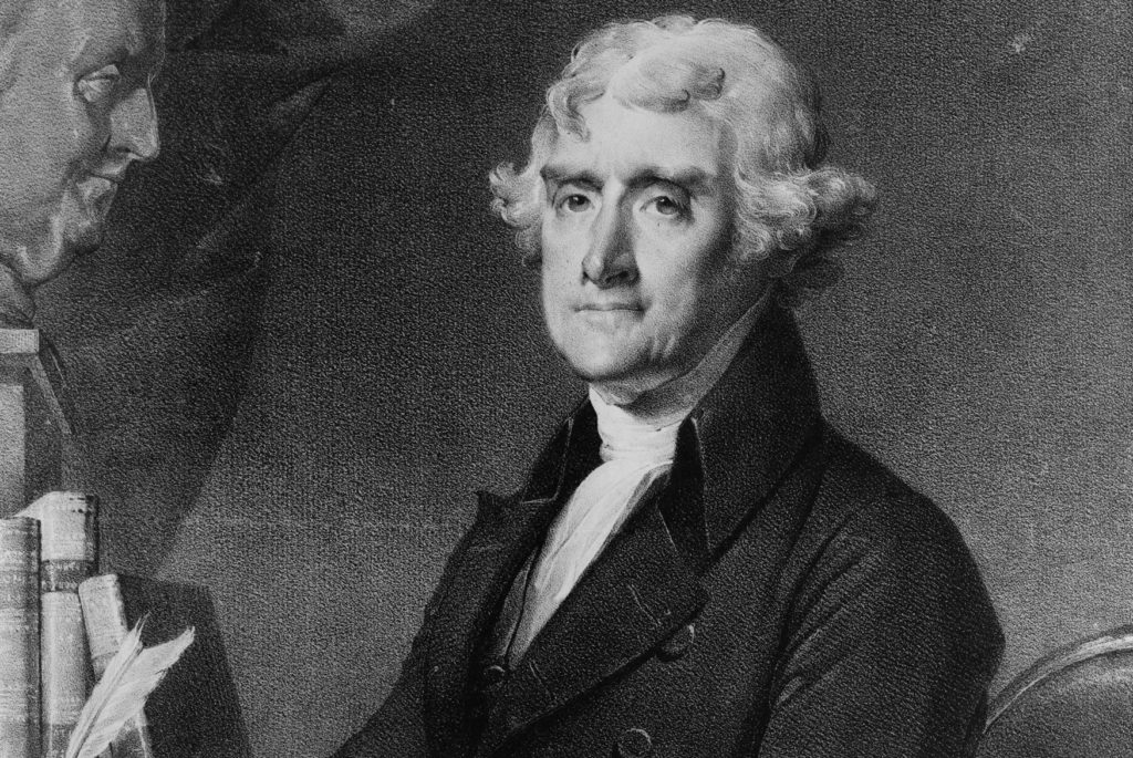 Thomas Jefferson, de derde president van de Verenigde Staten