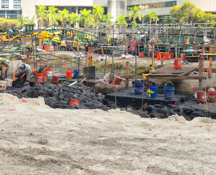 Tijdens graafwerkzaamheden werd een archeologische ontdekking gedaan in de wijk Brickell in Miami