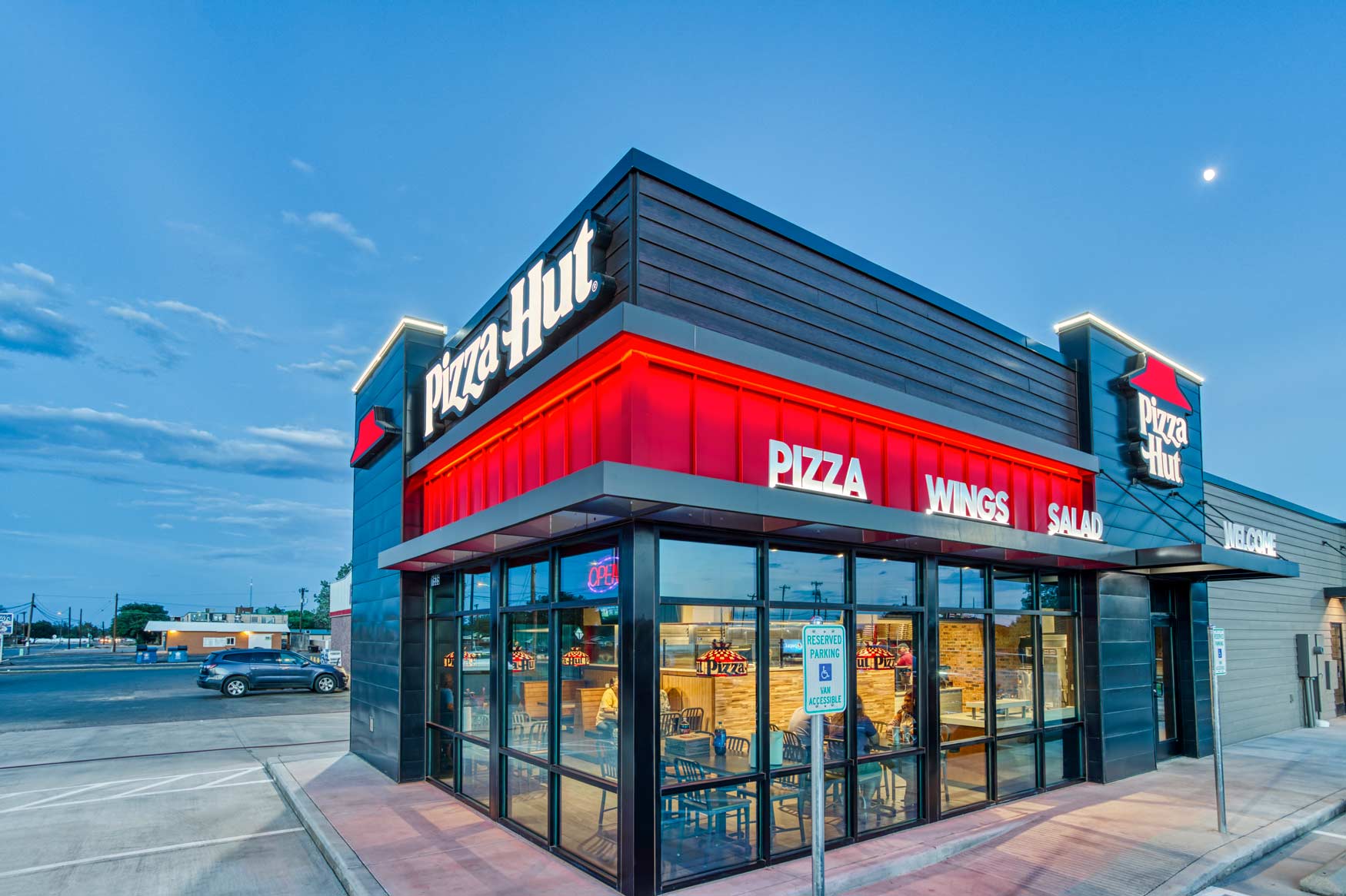 De nieuwe look van Pizza Hut in Amerika