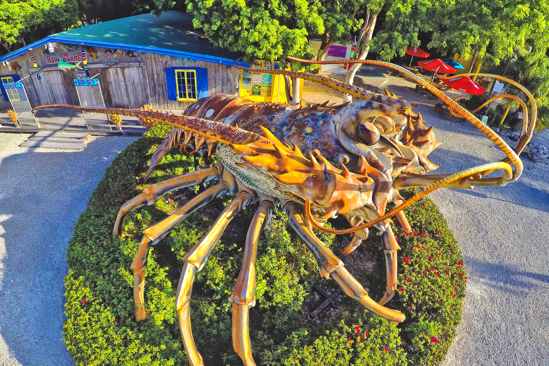 Betsy the Lobster op Islamorada gefotografeerd met een drone