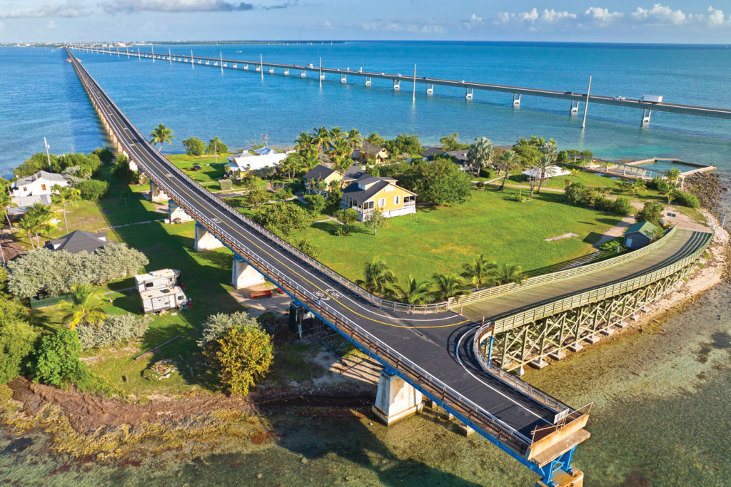 Pigeon Key is het voormalig onderhoud eiland van de Overseas Railroad in Marathon