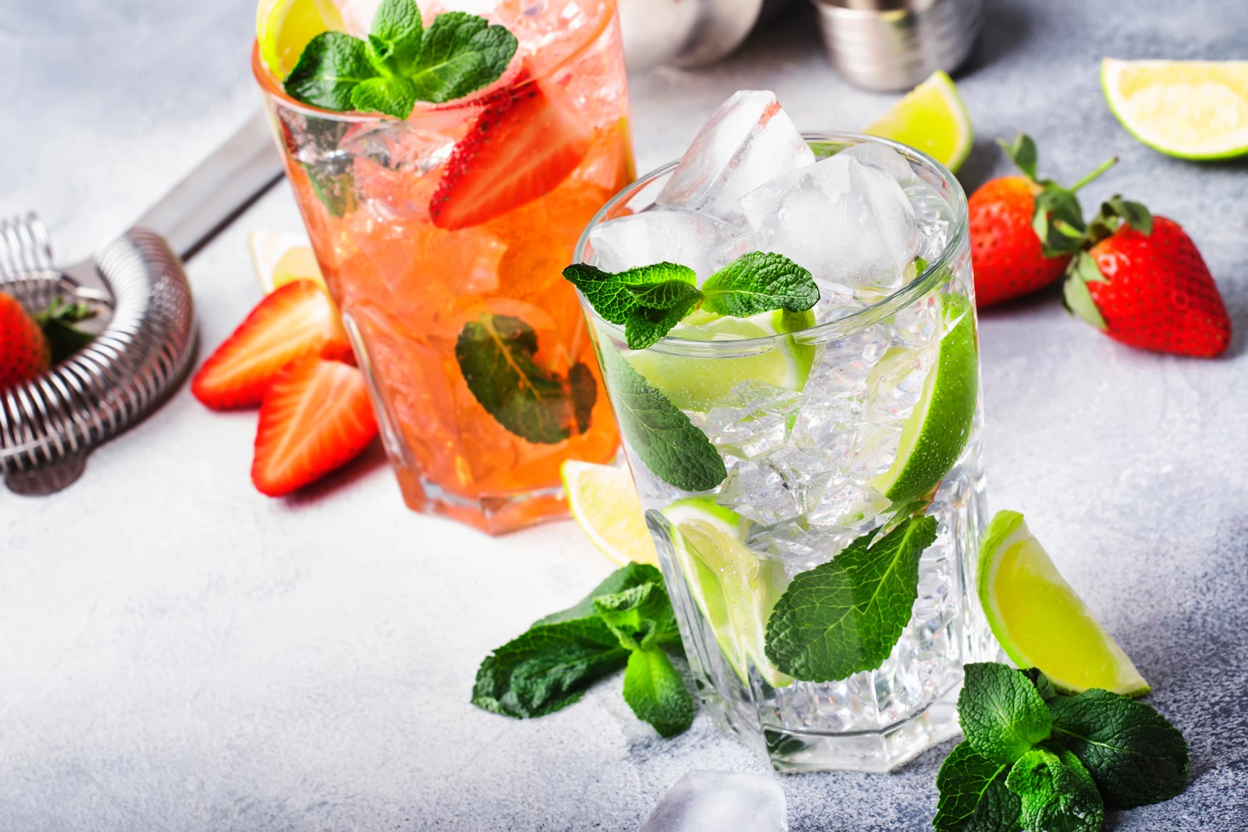 Het recept voor een lekkere strawberry Mojito