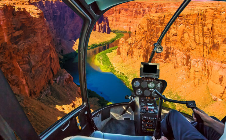 Helikoptervlucht in de Grand Canyon