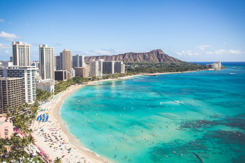 Waikiki Beach en Diamond Head