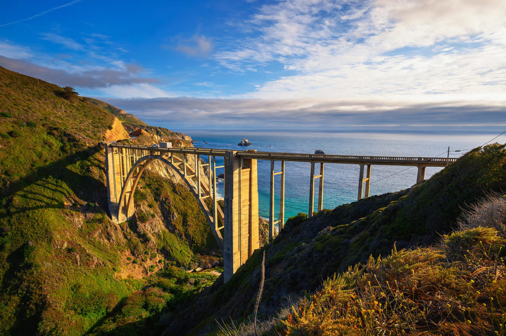 Bixby Creek Bridge aan Big Sur in Californië