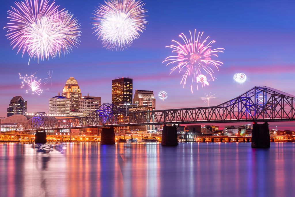 Vuurwerk in Louisville