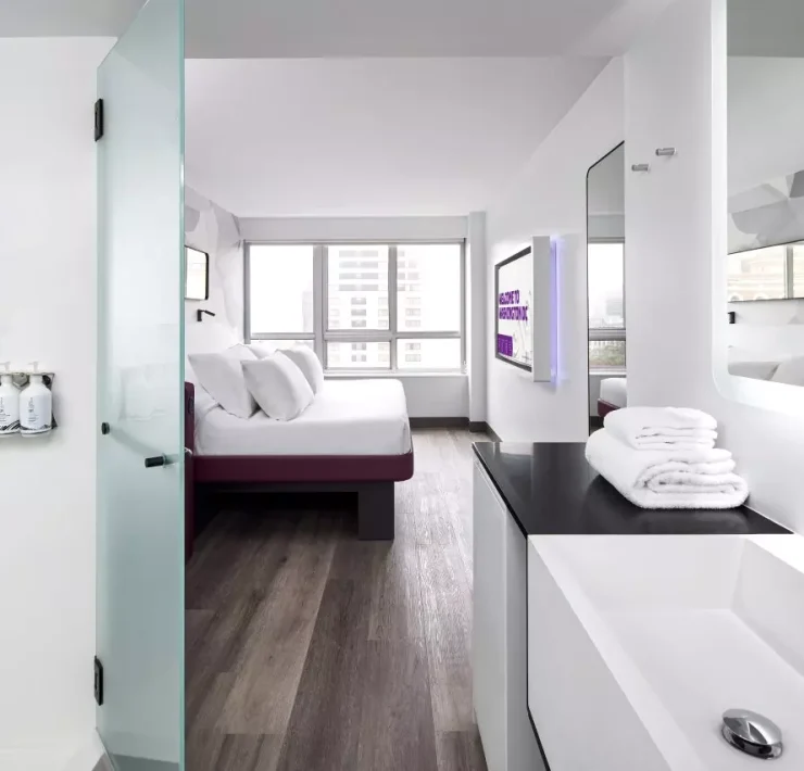 Een Yotel hotelkamer in Washington DC