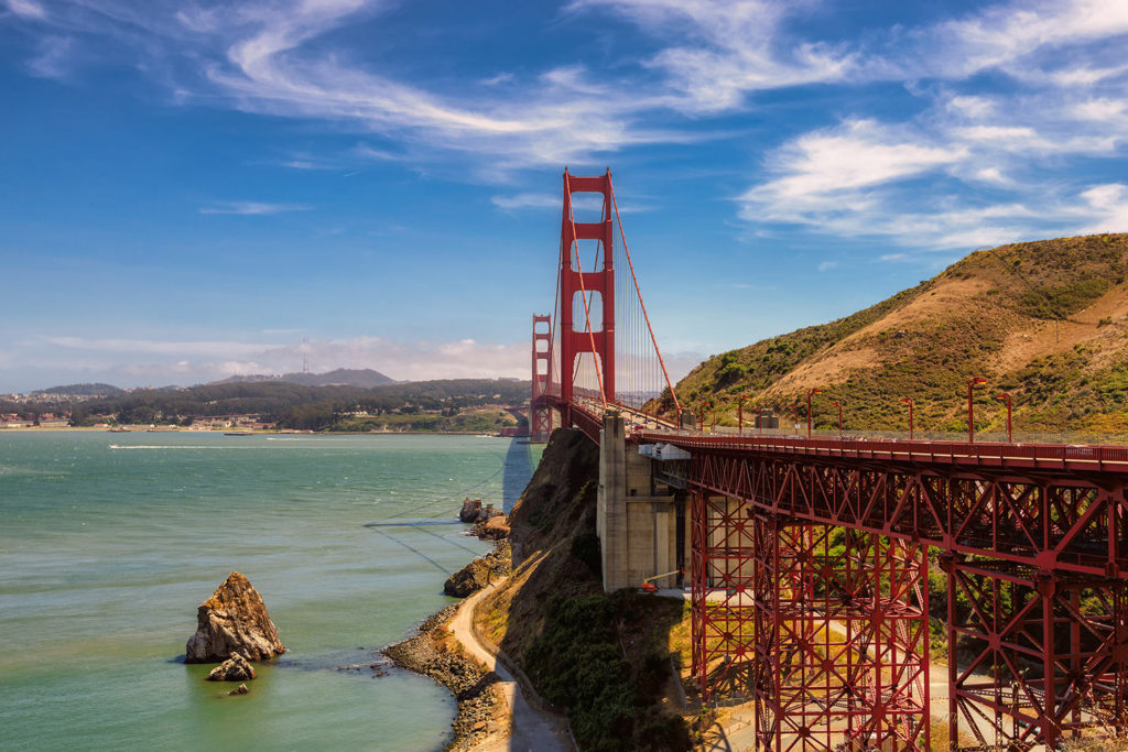 Golden Gate Bridge Sausalito in Californië