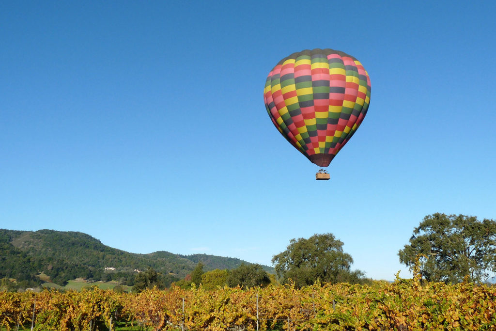 Luchtballon boven Napa Valley