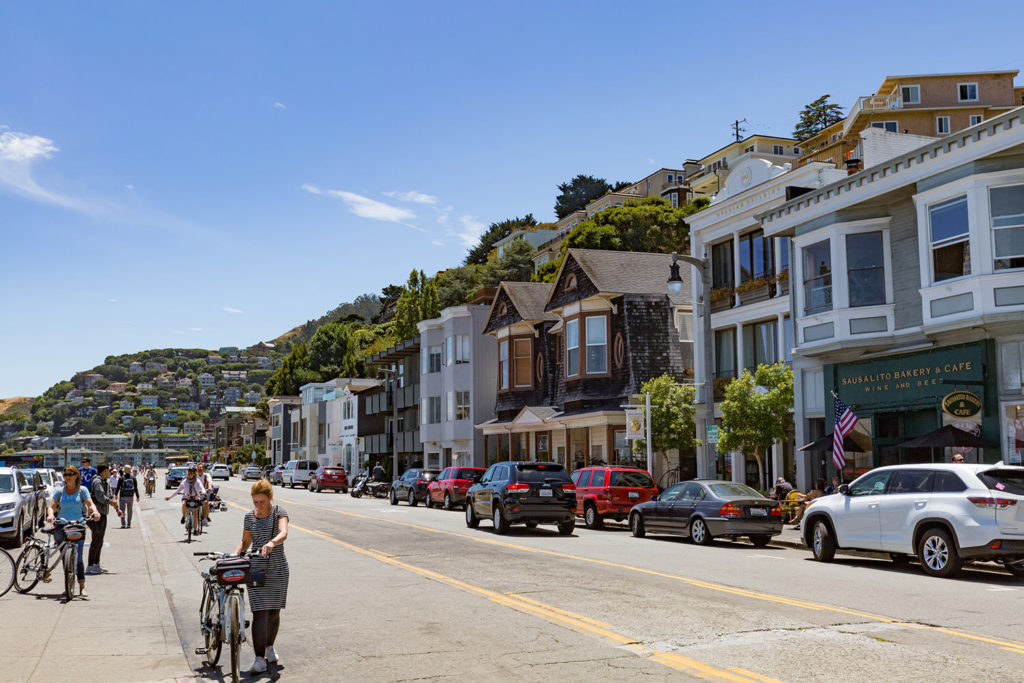 Fietsen in Sausalito in Californië