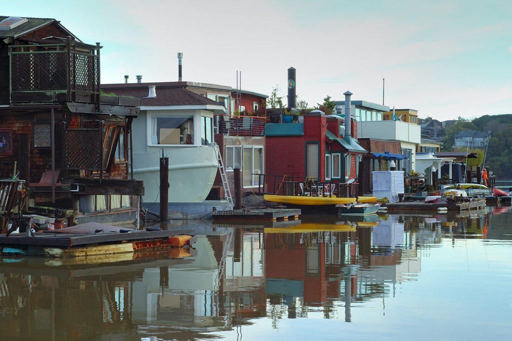 Houseboats in Sausalito in Californië