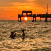 Zonsondergang in Clearwater Beach, Florida. Foto: Stan Bos
