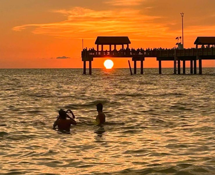 Zonsondergang in Clearwater Beach, Florida. Foto: Stan Bos