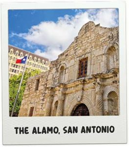 The Alamo in San Antonio, Texas polaroid The Alamo in San Antonio, Texas polaroid