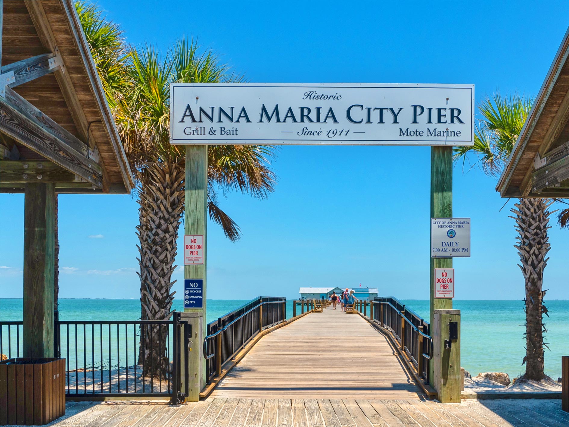 De Anna Maria City Pier op Anna Maria Island in Bradenton De Anna Maria City Pier op Anna Maria Island in Bradenton
