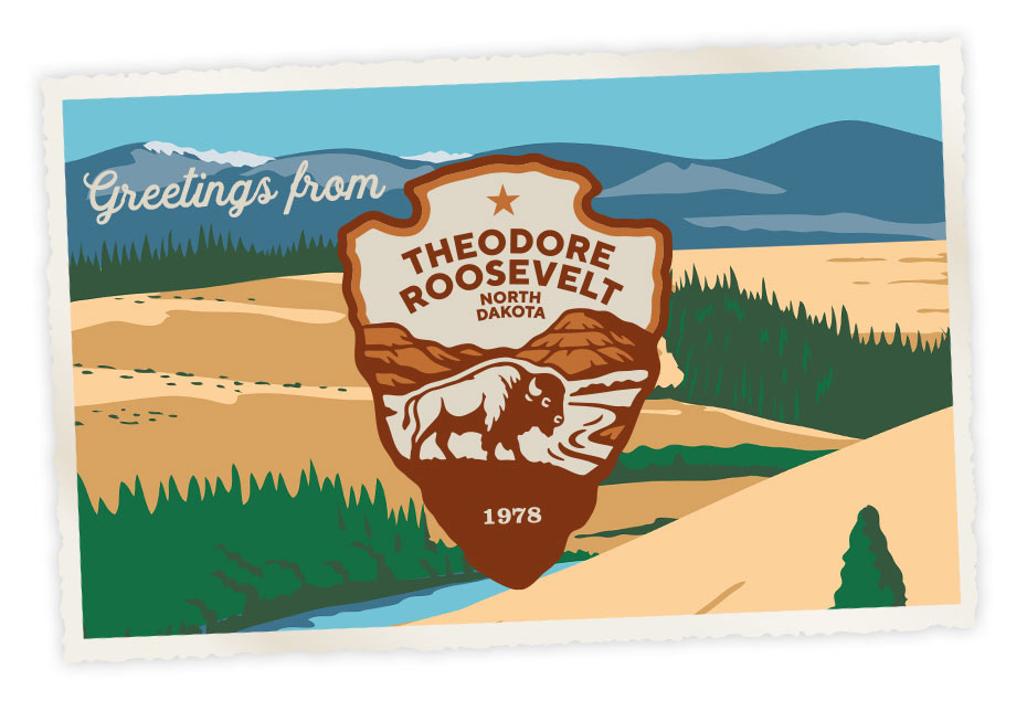 Theodore Roosevelt National Park postcard Theodore Roosevelt National Park postcard
