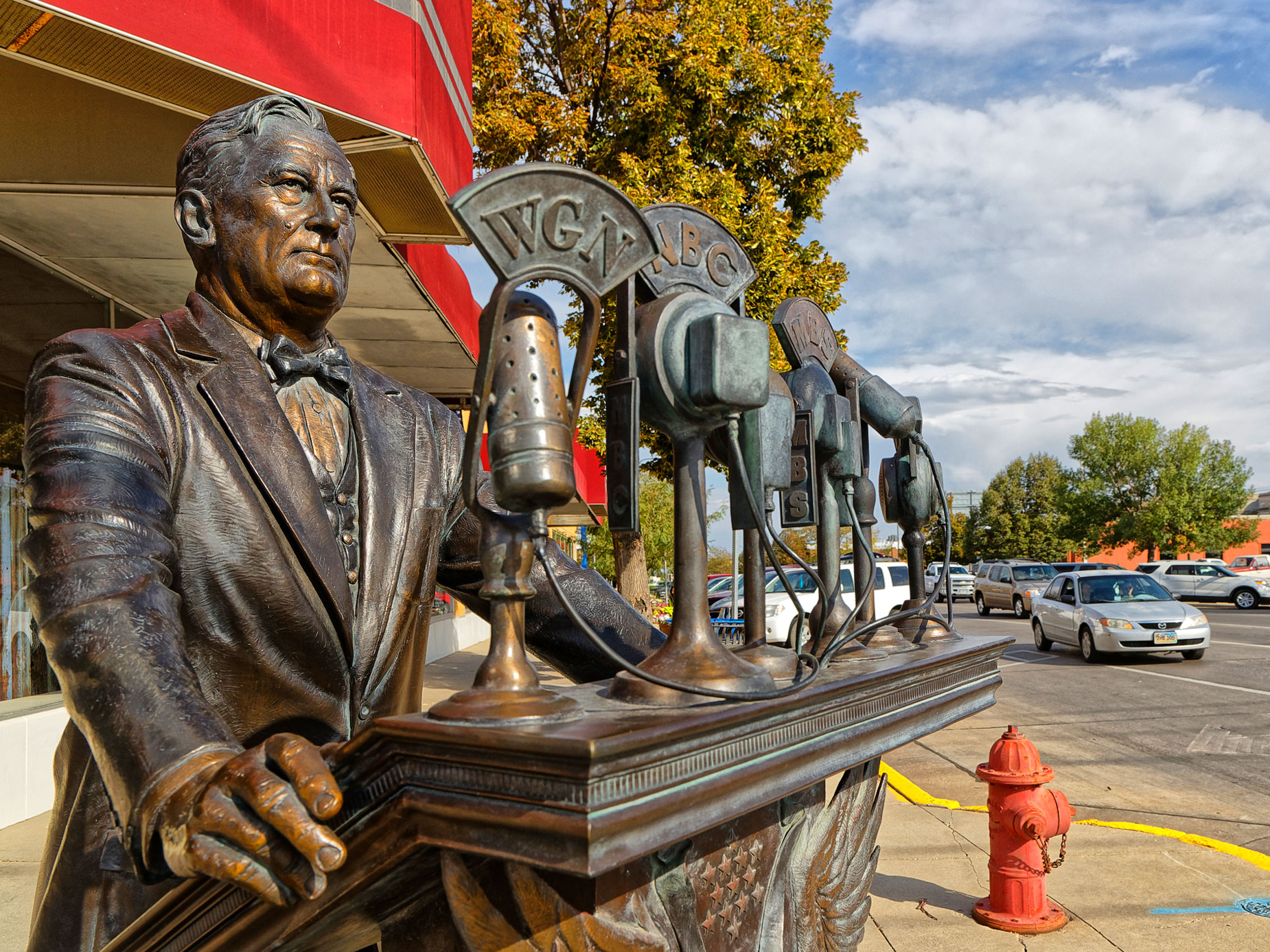 Een standbeeld van Franklin Delanoe Roosevelt in Rapid City Een standbeeld van Franklin Delanoe Roosevelt in Rapid City