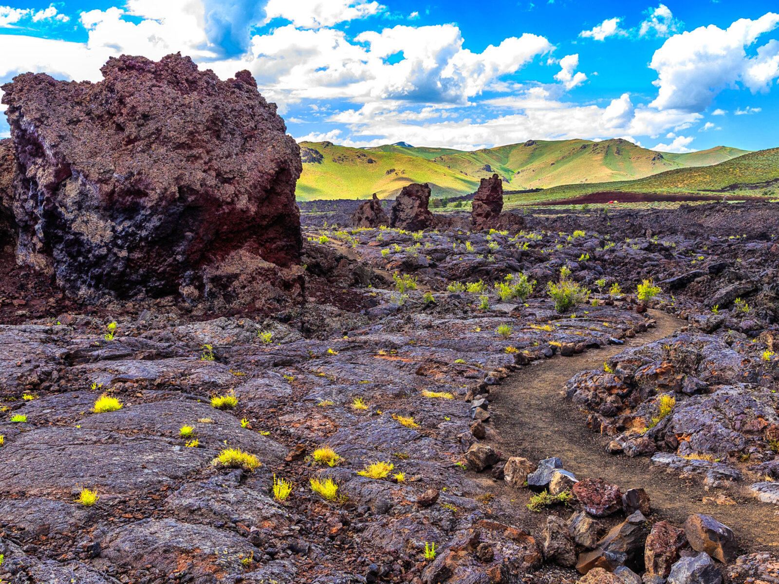 Craters of the Moon National Park in de staat Idaho