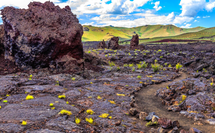 Craters of the Moon National Park in de staat Idaho