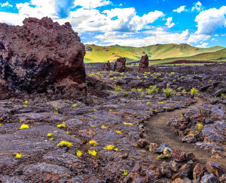 Craters of the Moon National Park in de staat Idaho