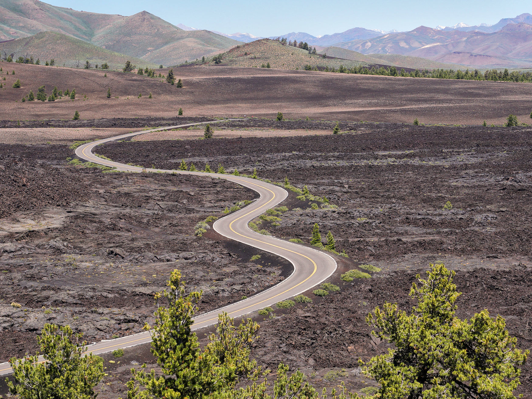 Loop Road in Craters of the Moon in Idaho Loop Road in Craters of the Moon in Idaho