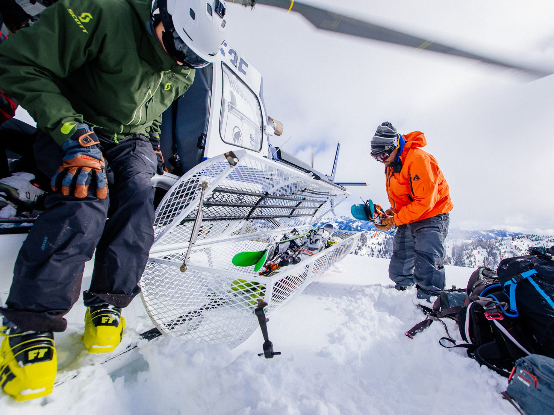 Skiën met een helicopter in Sun Valley, Idaho