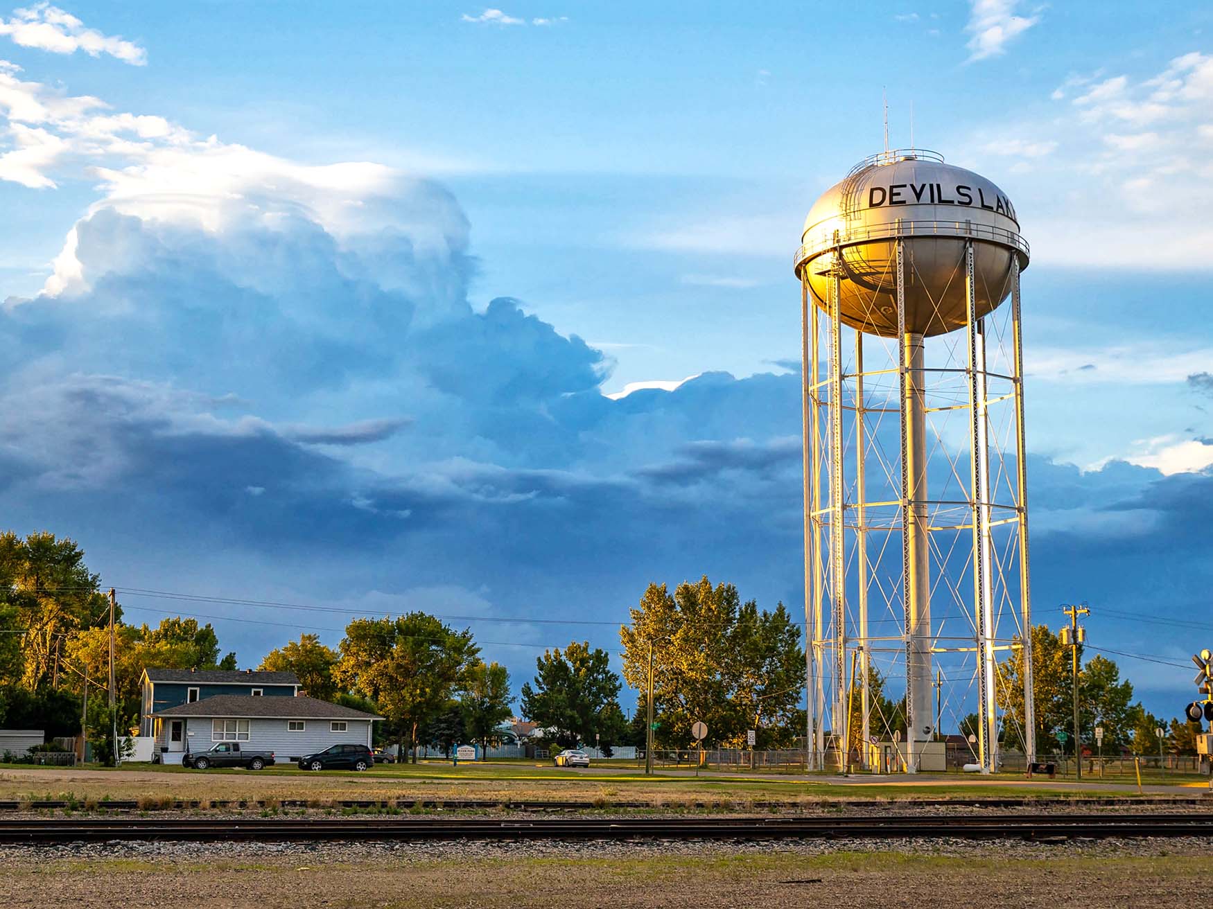 Watertoren van Devils Lake in North Dakota Watertoren van Devils Lake in North Dakota
