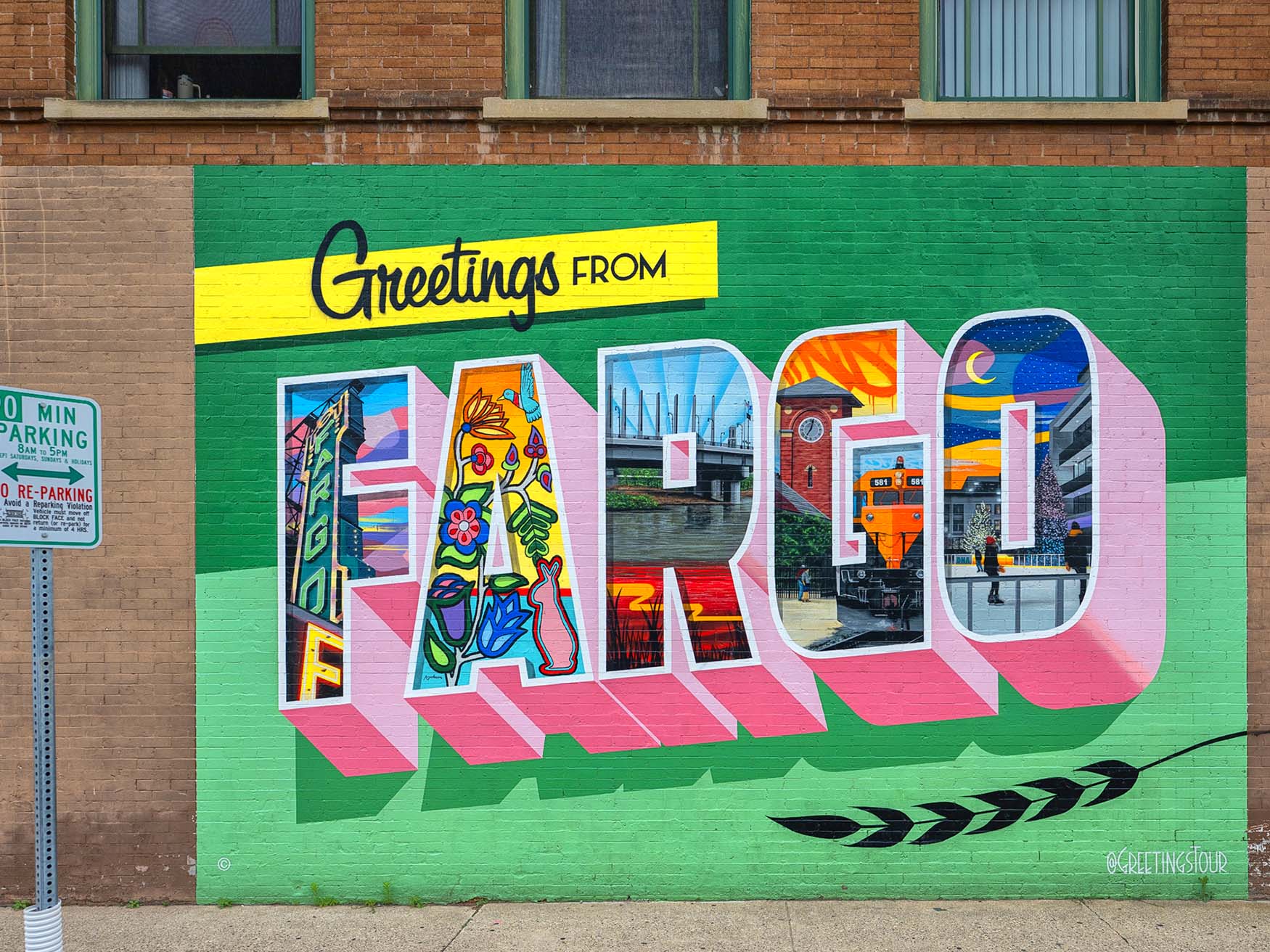 Greetings from Fargo, mural streetart Greetings from Fargo, mural streetart