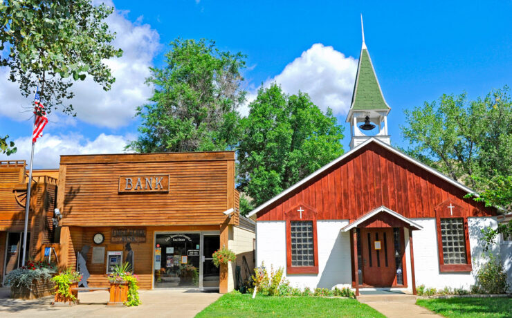 Het stadje Medora in North Dakota