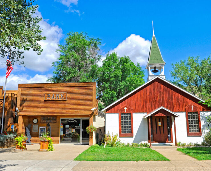 Het stadje Medora in North Dakota