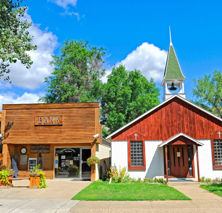 Het stadje Medora in North Dakota