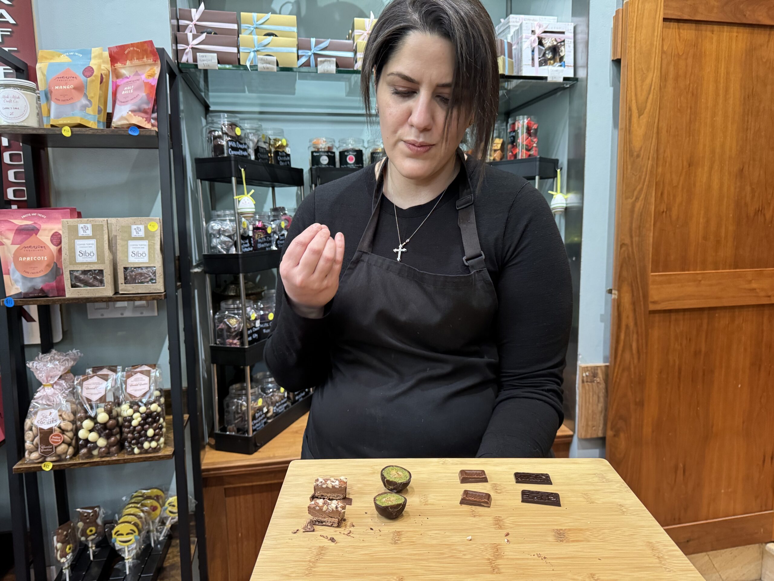 Verrukkelijke bonbons (pralines) bij Azar in Portland tijdens de Chocolate & Coffee Tour