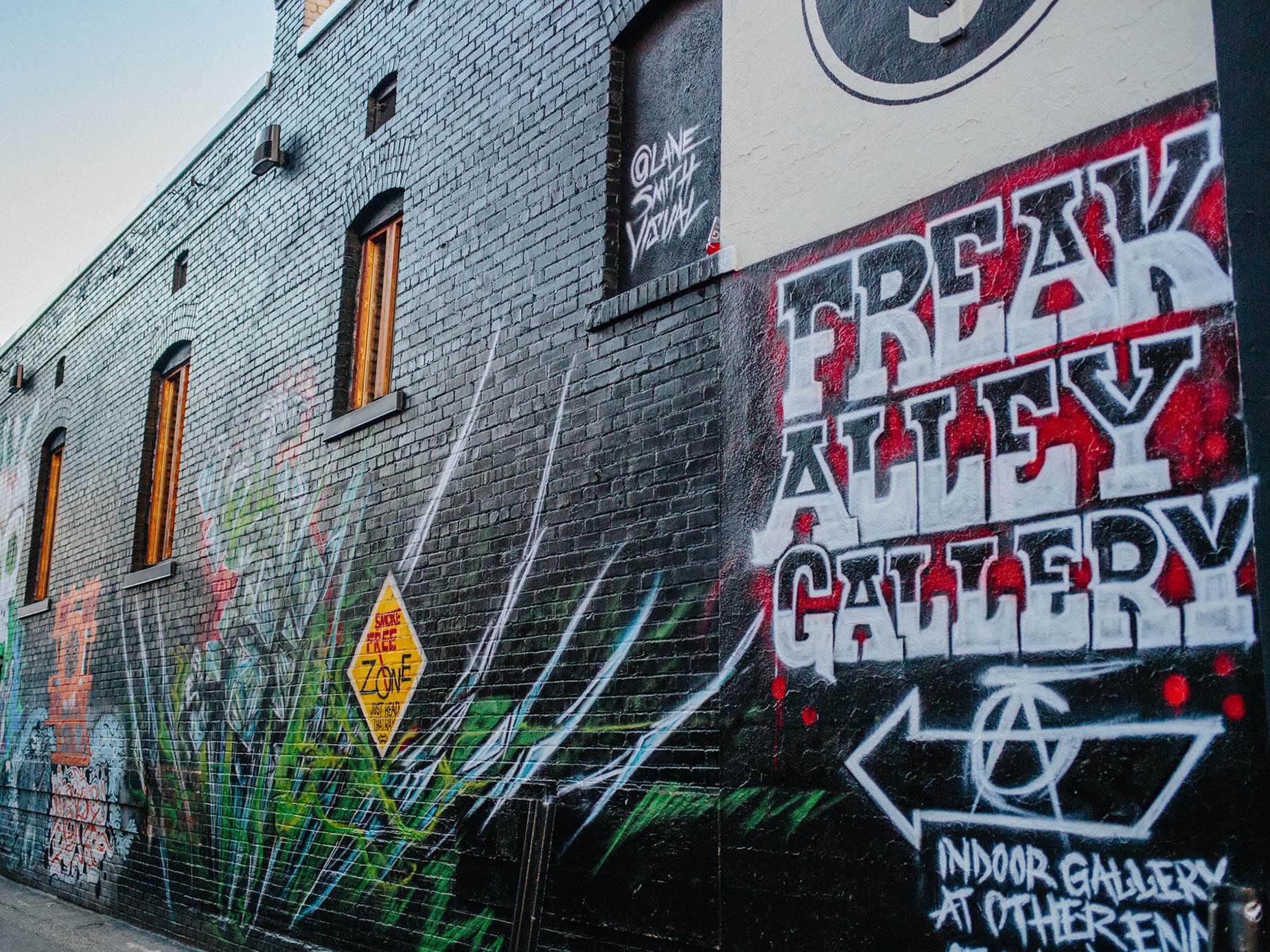 Kleurrijke murals in Freak Alley, Boise