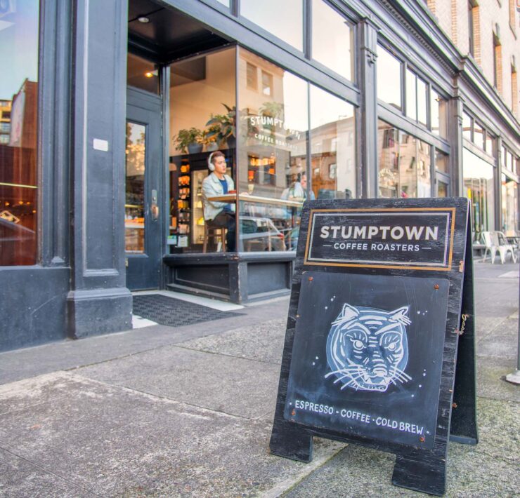 Een filiaal van Stumptown Coffee in Portland, Oregon