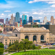 Uitzicht op Union Station in Kansas City, Missouri